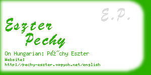 eszter pechy business card